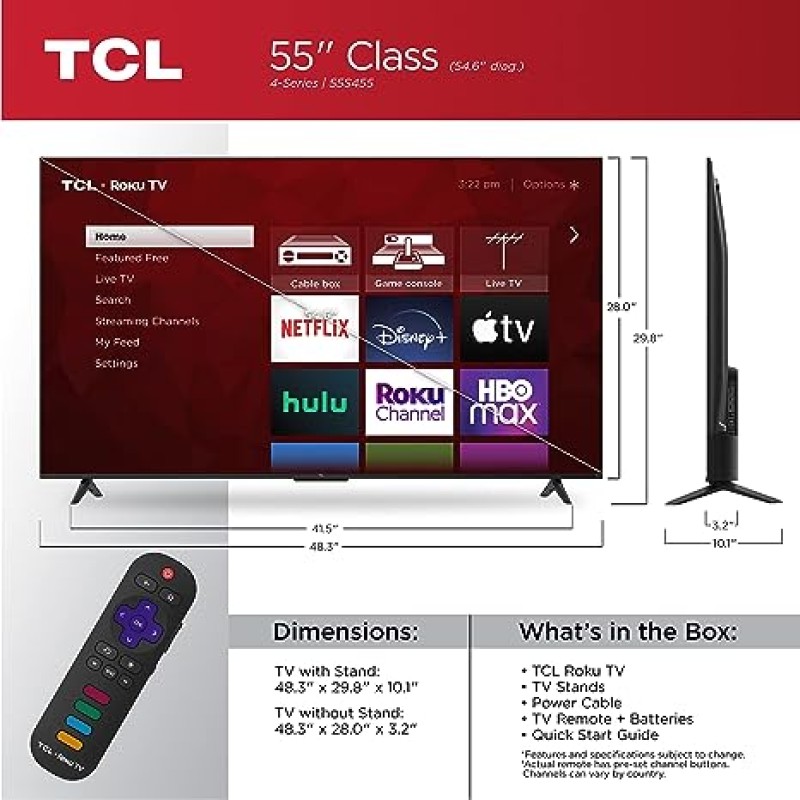 TCL TV Smart Roku 55 pulgadas